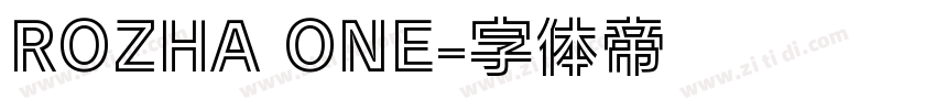 ROZHA ONE字体转换